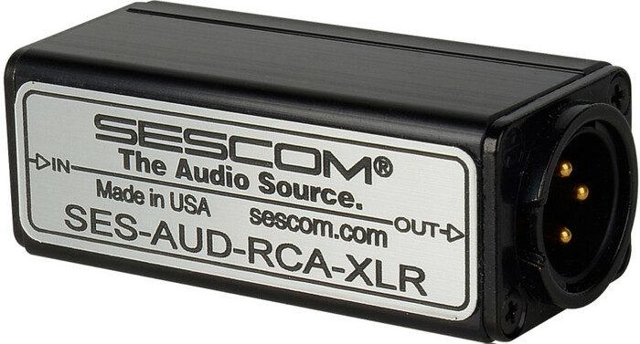 Sescom SES-AUD-RCA-XLR RCA Unbalanced To XLR Balanced Audio Converter