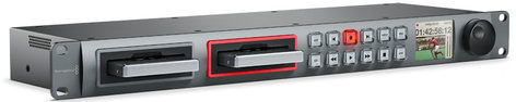 Blackmagic Design HyperDeck Studio Pro 2 SSD Broadcast Dual Recorder Deck with 6G-SDI, Analog, Thunderbolt, and HDMI 4K Connections HYPERDECK-STUDIO-PR2