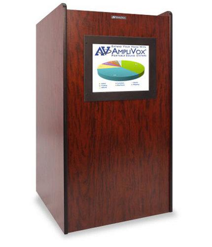 AmpliVox SN3265 Visionary Lectern with LED Screen SN3265