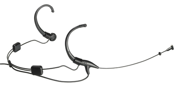 Audio-Technica BP894CL4 Submini Cardioid Condenser Headworn Mic, No Power, 3-pin Lemo Connector, Black