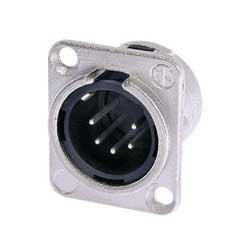 Neutrik NC5MDL-1 5-Pin XLR-M Panel Receptacle, Nickel Housing NC5MDL-1