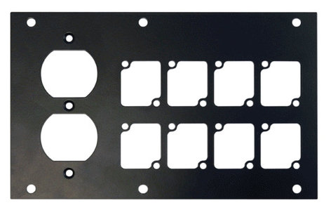 Ace Backstage Co. PNL-128+ Connectrix Pocket Panel with 8 Connectrix Mounts & 1 Duplex Mount PNL-128+