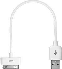 RadTech PROCABLE-SHORTZ-20 7.8"iPod & IPhone Sync/Charge Cable In White