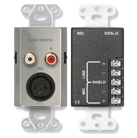 Radio Design Labs DS-J3 XLR and RCA Mic/Line Input Assmbly DS-J3