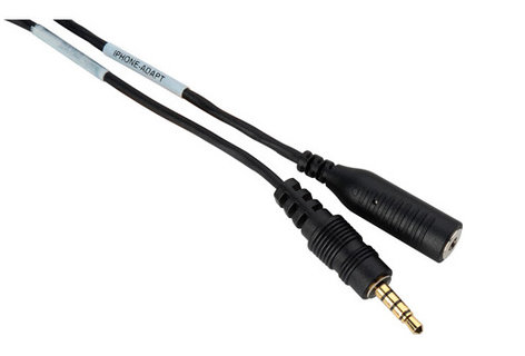 TecNec IPHONE-ADAPT-3 iAdapt iPhone/iPad TRRS Plug toTRRS Jack Adapter Cable IPHONE-ADAPT-3