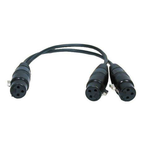 Comprehensive XLRJ-2XLRJ 1ft XLR FemaleTwo XLR Female Y Cable