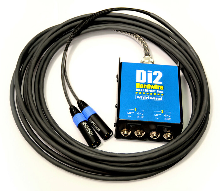 Whirlwind DI2-050-XX 50ft 2-Channel DI-XLR Box-to-Fan Snake