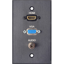 My Custom Shop BRP-1213/BA Board Room Series 1-Gang Wall Plate With HDMI/VGA& Mini Connectors