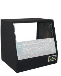 Grundorf Corp SL-16C 16RU Carpet Series Angled Rack with Casters SL-16C