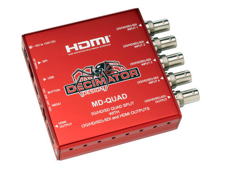 Decimator Design MD-QUAD Decmiator Miniature 3G/HD/SD Quad Split with HDMI DEC-MD-QUAD