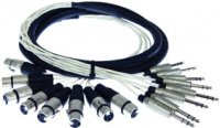 Pro Co MT8BQXF-20 20ft 8-Channel 1/4" TRS-M Fan to XLR-F Fan Studio Patch Snake MT8BQXF-20