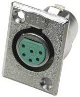 Switchcraft D6F 6-Pin Female XLR Panel Connector D6F