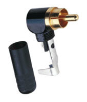 Switchcraft 3502RABAU RCA Male Right Angle Plug (Black) 3502RABAU