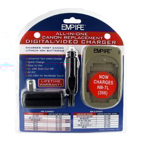 Empire Scientific DVU-CAN1 R1 AC/DC Universal Charger for Canon Batteries DVU-CAN1-R1