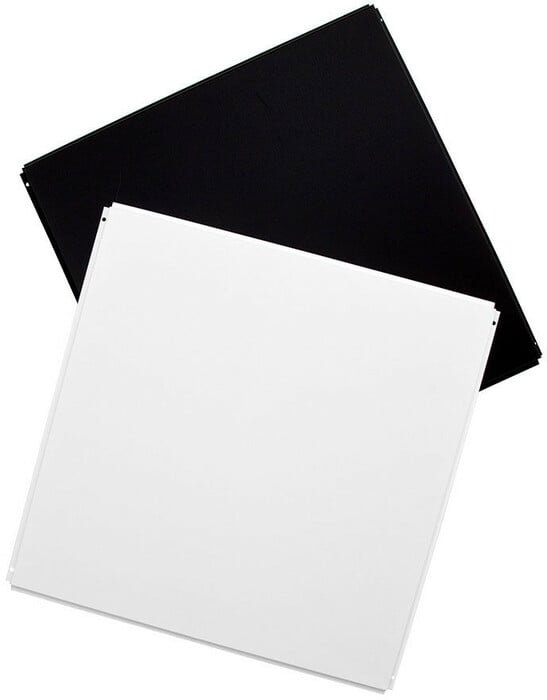 Acoustic Geometry AGCTSKMW10PK Ten Silk Metal Ceiling Tiles In White