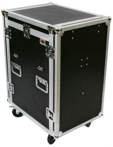 Elite Core Audio MC12U-16SL ATA Mixer / Amp Rack with 12 RU Slanted Top, 16 RU Bottom and Table MC12U-16SL