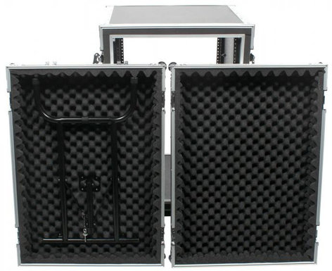 Elite Core SC16U-20SL ATA 20" Shock Mount 16-Unit Amplifier RACK With Standing Lid Table