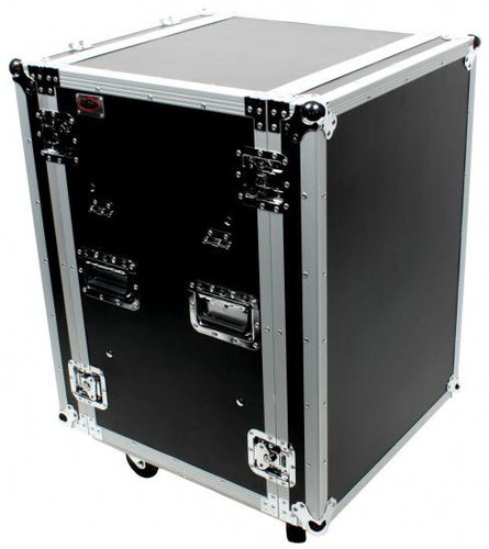 Elite Core SC16U-20SL ATA 20" Shock Mount 16-Unit Amplifier RACK With Standing Lid Table
