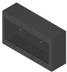 FSR, Inc SMWB-4G-BLK 4-Gang Surface Mount Gang Box in Black SMWB-4G-BLK