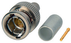 ADC BNC-13-N 75 Ohm Straight BNC Connector with Notched Bayonets for 1855, RGBS250, VDM250D, VDM230 Cable Type BNC-13-N