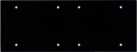 Ace Backstage WP-600 Aluminum Wall Panel, Blank, 6 Gang, Black