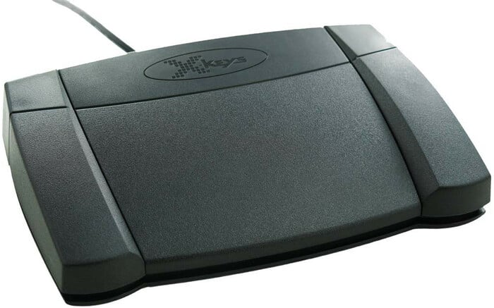 PI Engineering, Inc. X-Keys XK-3 Foot Pedal Programmable Rear Hinged USB Foot Pedal XK-0986-UEP3-R