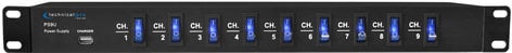 Technical Pro PS9U 1RU 9-Outlet Switched Power Supply with 5V USB Charging Port PS9U