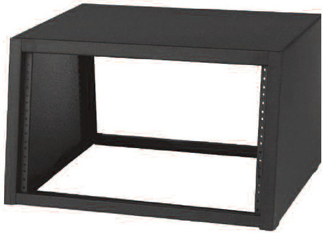 Lowell LDSR-718 7RU Sloped DeskTop Rack in Black with 18" Depth LDSR-718