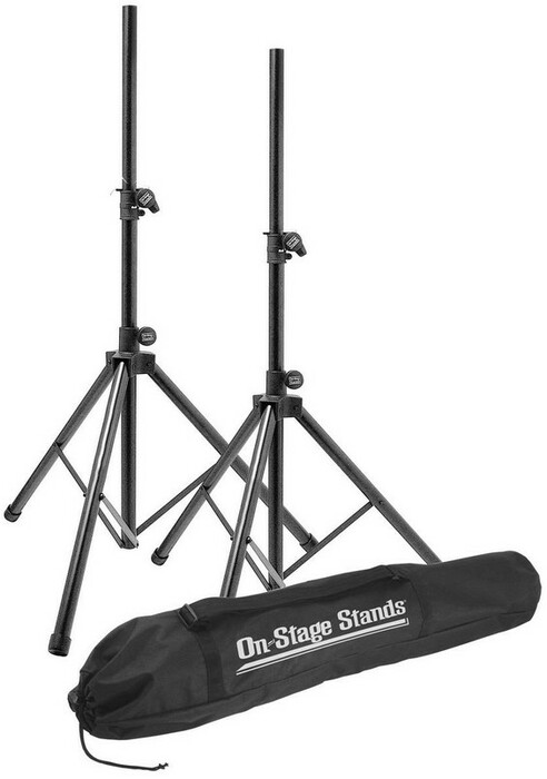On-Stage SSP7900 45-74.75" Aluminum Speaker Stand Pack With 2 Stands And Carry Bag