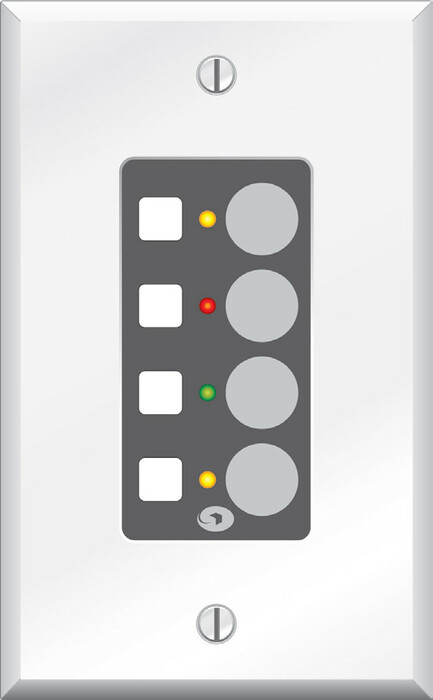 Symetrix ARC-SW4E Adaptive Remote Control Wallplate For Symnet, 4 Switches