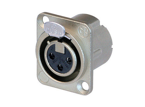 Neutrik NC3FD-LX DLX Series 3-Pole Female Panel Connector NC3FD-LX