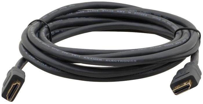 Kramer C-MHM/MHM-1 1 ft 4Kx2K Flexible High-Speed HDMI Cable with Ethernet C-MHM/MHM-1