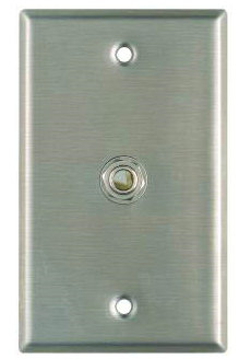 RapcoHorizon Music SP-111 Single Gang Stainless Steel Wallplate with Switchcraft 11 1/4" Jack SP-111