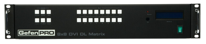 Gefen Inc GEF-DVI-848DL-PB 8 x 8 DVI Matrix with Front Panel Push Button Control GEF-DVI-848DL-PB