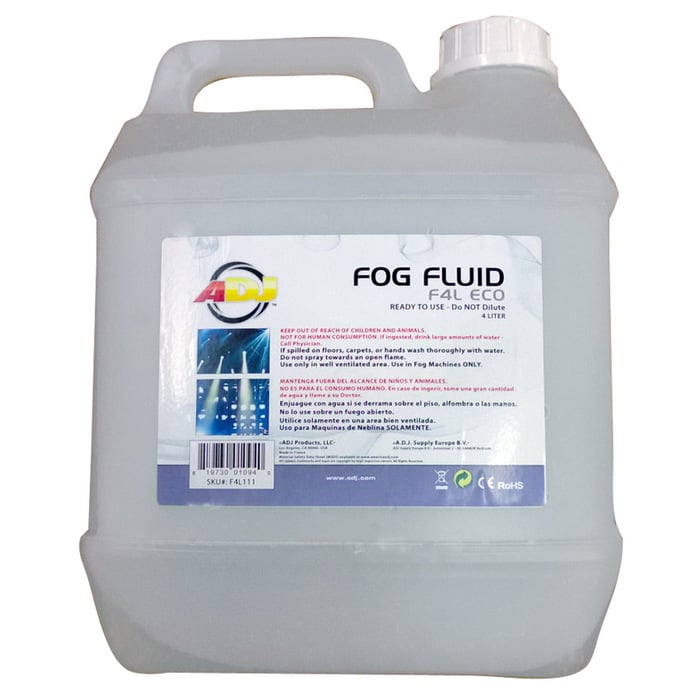 ADJ F4L-ECO 4 Liter Container of Eco-Friendly High Quality Fog Fluid F4L-ECO