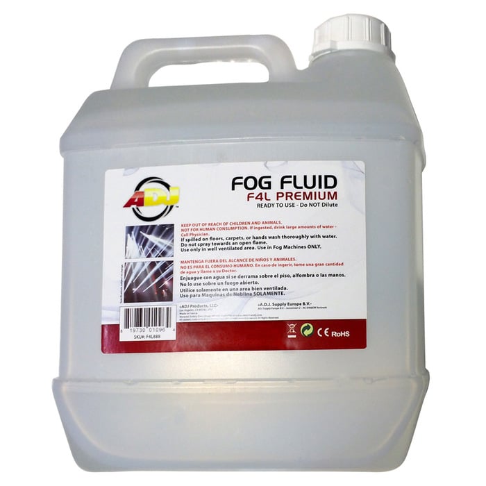 ADJ F4L Premium 4 Liter Container of Water-Based Fog Fluid F4L-PREMIUM