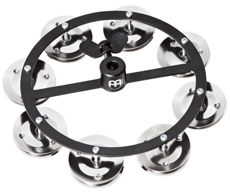 Meinl HTHH1BK 5" Headliner Series Hi-Hat Tambourine With 1 Row Of Steel Jingles