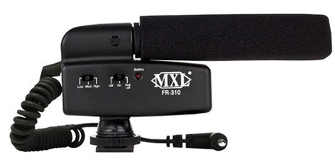 MXL Microphones FR-310 Hot Shoe Shotgun Microphone for Mobile Devices FR-310