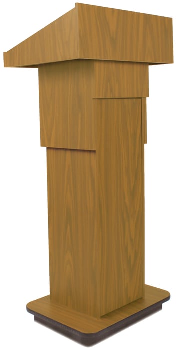 AmpliVox W505A 39" - 45" Executive Adjustable Column Lectern Without Sound System