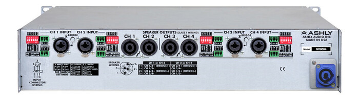Ashly nX8004 4-Channel Power Amplifier, 800W At 2 Ohms