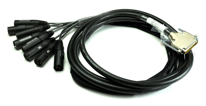 Whirlwind DBF1-M-005 5ft DB25 M to 8 XLRM Fanout for Tascam/Digidesign DBF1-M-005