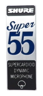Shure 39A12847 Logo Nameplate for Super 55 39A12847