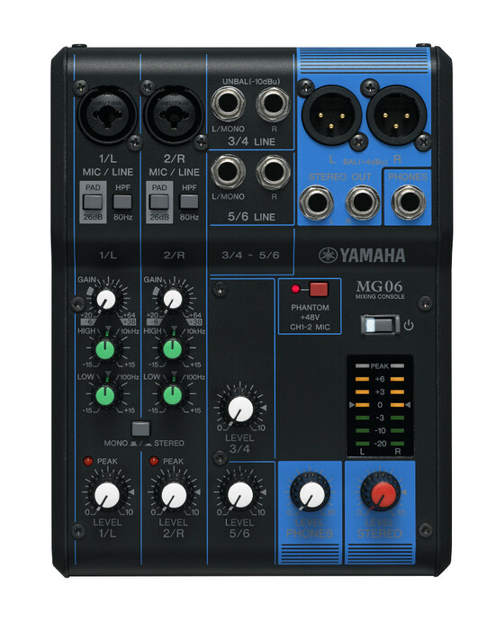 Yamaha MG06 6-Channel Analog Mixer