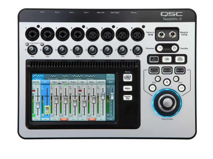 QSC TouchMix-8 8-Channel Compact Digital Mixer with Touchscreen TOUCHMIX-8