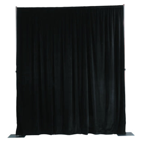 Da-Lite 36793 48" X 156" Ultra Velour Drapery Panel, Black