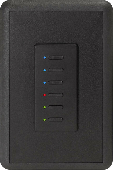 Interactive Technologies ST-UN6-CB-RGB Ultra Series Digital 5-Wire 6-Button Network Station In Black With RGB LED Indicators