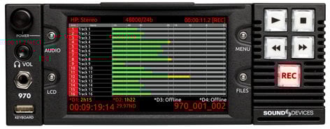 Sound Devices 970 64-Track Dante & MADI Audio Recorder 970