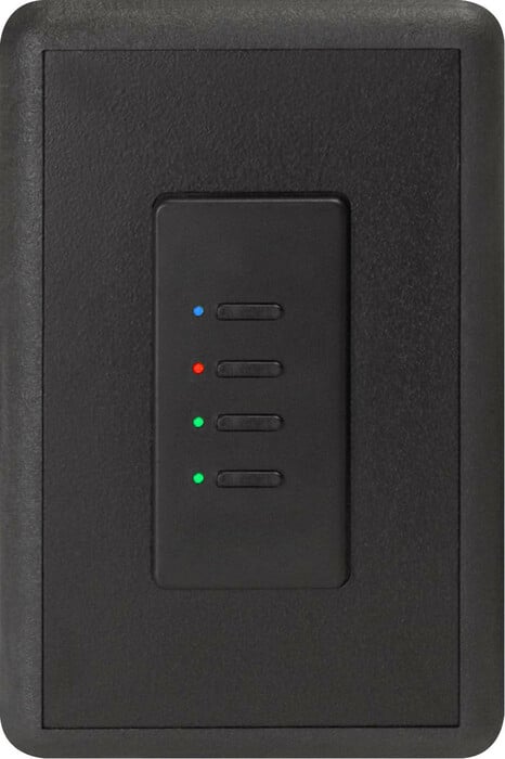 Interactive Technologies ST-UD4-CB-RGB Ultra Series Digital 2-Wire 4 Button Station in Black with RGB LED Indicators ST-UD4-CB-RGB
