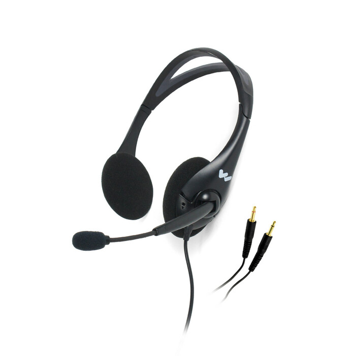 Williams AV MIC 045 Dual-Ear Noise-Canceling Headset Mic, 2x 3.5mm Connectors
