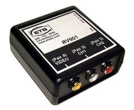 ETS ETS-AV901 Baseband RCA Video & Stereo Audio Cat5 Extender ETS-AV901